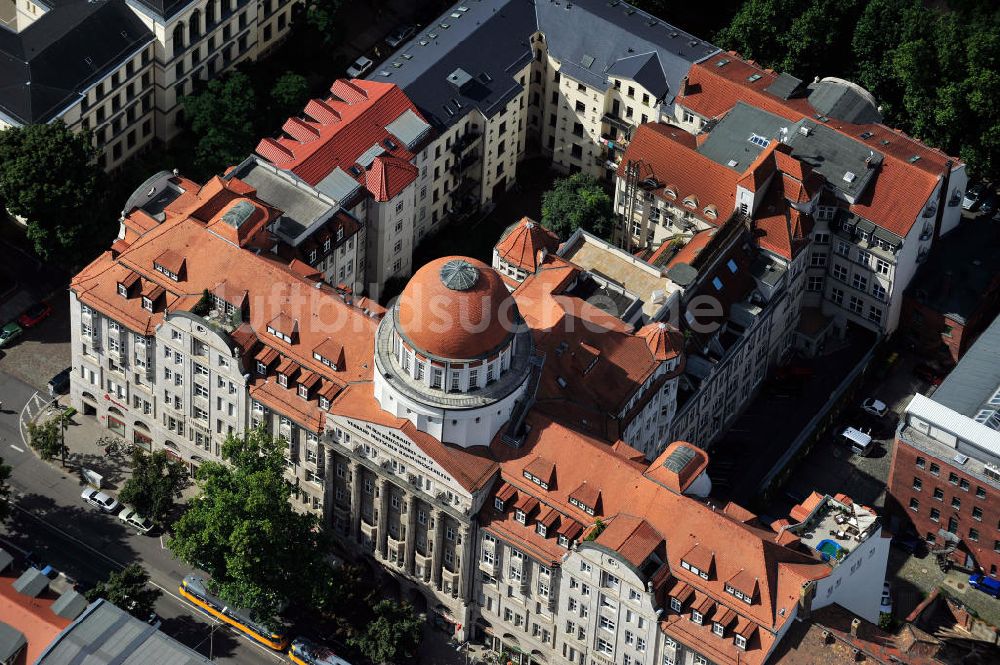 Leipzig aus der Vogelperspektive: Das ehemalige Gewerkschaftshaus des Verbandes der deutschen Handlungsgehilfen in Leipzig