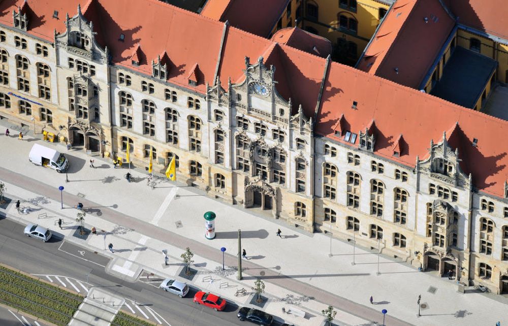 Luftbild Magdeburg - Das ehemalige Postamt und heutige Justizzentrum Eike von Repgow in Magdeburg