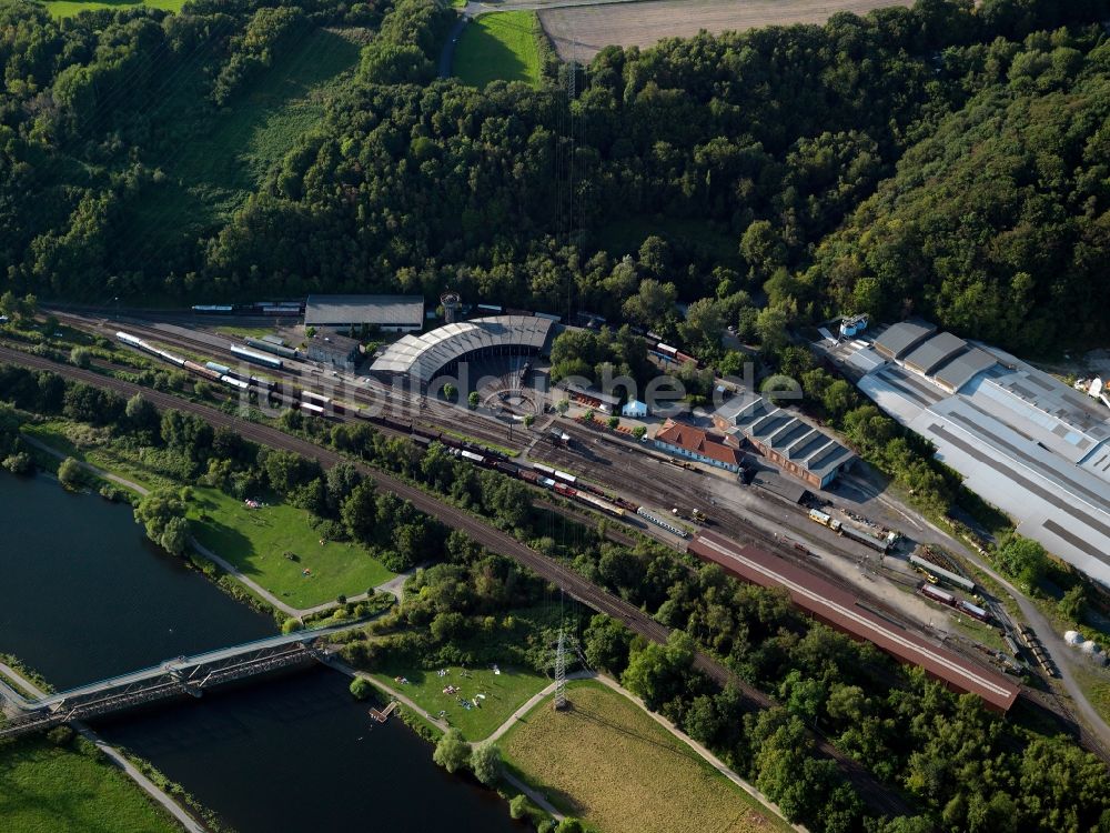 Luftaufnahme Bochum - Das Eisenbahnmuseum im Stadtteil Dahlhausen in Bochum im Bundesland Nordrhein-Westfalen