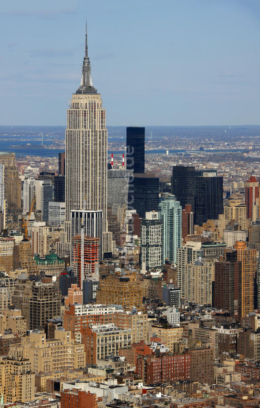 Luftbild New York - Das Empire State Building im New Yorker Stadtteil Manhattan