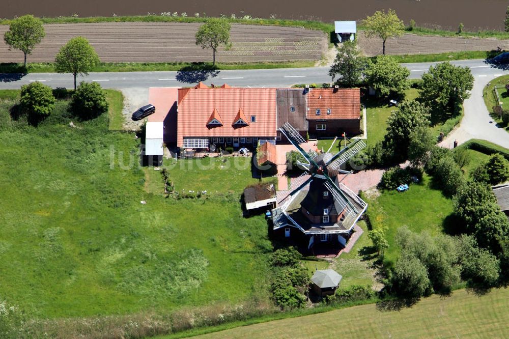 Luftbild Westerbur - Das Ferienhaus Sielmühle in Westerbur in Niedersachsen