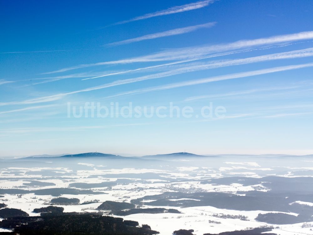 Luftbild Wunsiedel - Das Fichtelgebirge im Thüringisch-Fränkischen Mittelgebirge im Bundesland Bayern