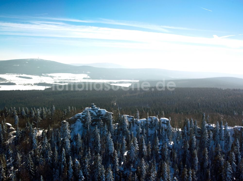 Luftbild Wunsiedel - Das Fichtelgebirge im Thüringisch-Fränkischen Mittelgebirge im Bundesland Bayern