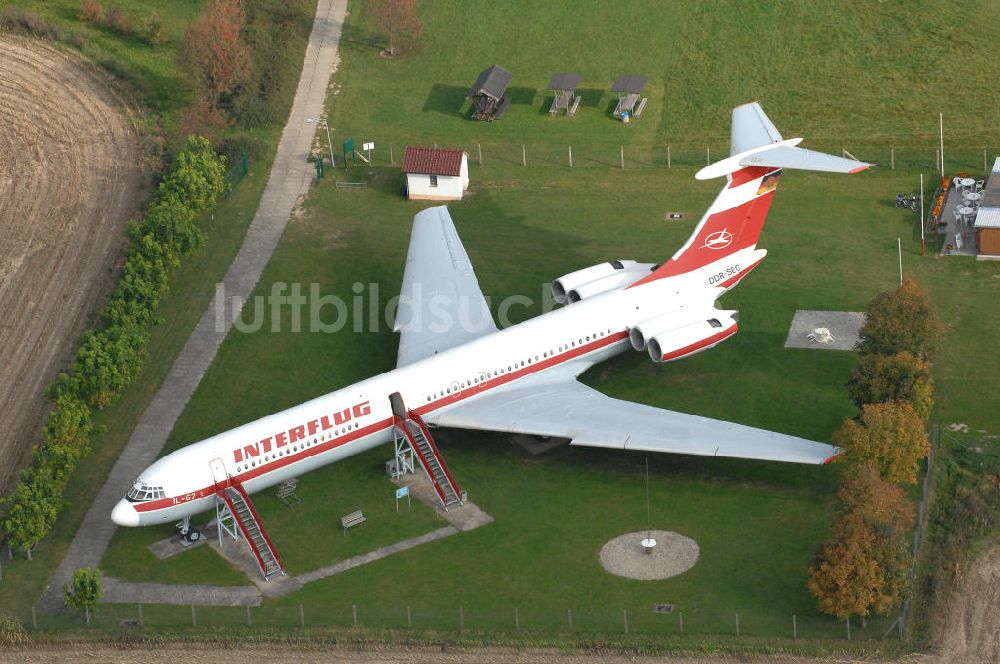 Luftbild Gollenberg - das Flugzeug Lady Agnes IL62