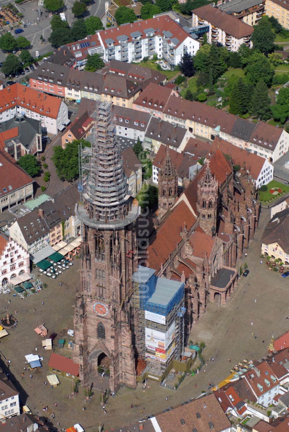 Luftaufnahme Freiburg im Breisgau - Das Freiburger Münster