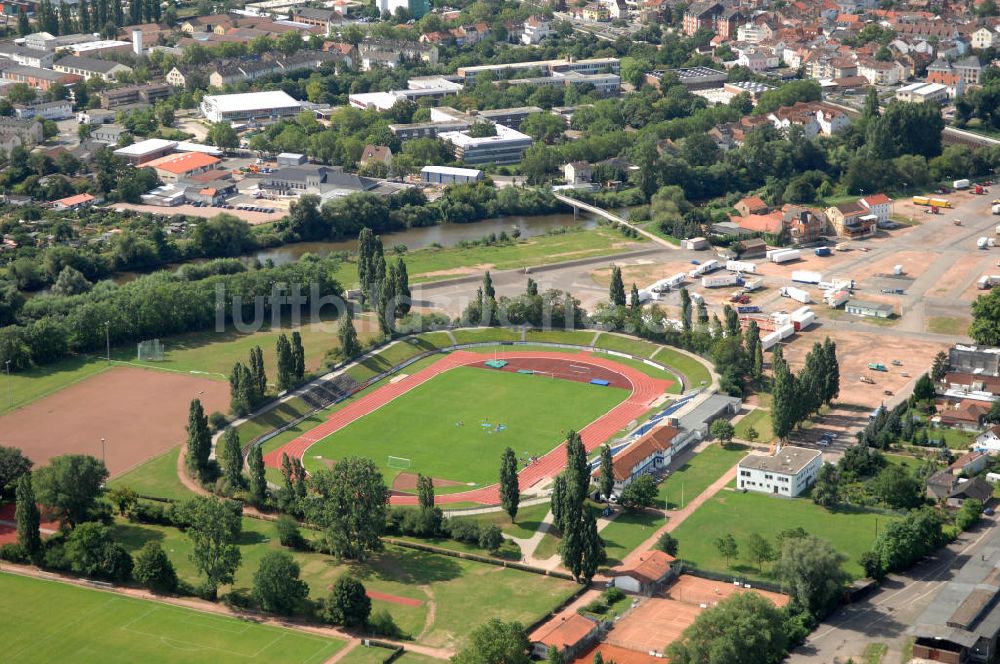 Luftaufnahme Bad Kreuznach - Das Friedrich-Moebus-Stadion in Bad Kreuznach