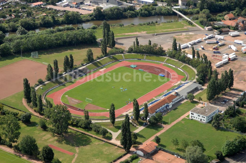 Bad Kreuznach aus der Vogelperspektive: Das Friedrich-Moebus-Stadion in Bad Kreuznach