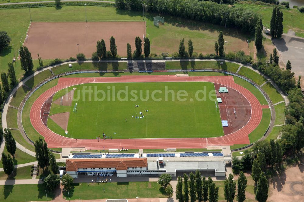 Luftbild Bad Kreuznach - Das Friedrich-Moebus-Stadion in Bad Kreuznach