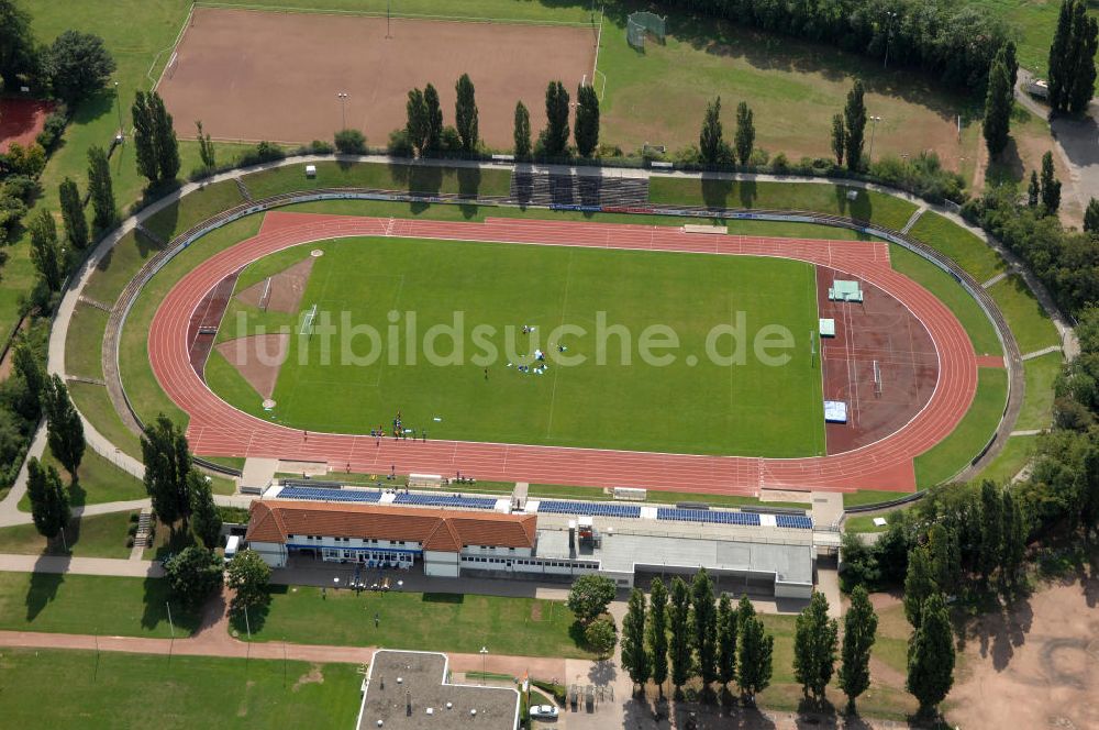 Luftaufnahme Bad Kreuznach - Das Friedrich-Moebus-Stadion in Bad Kreuznach