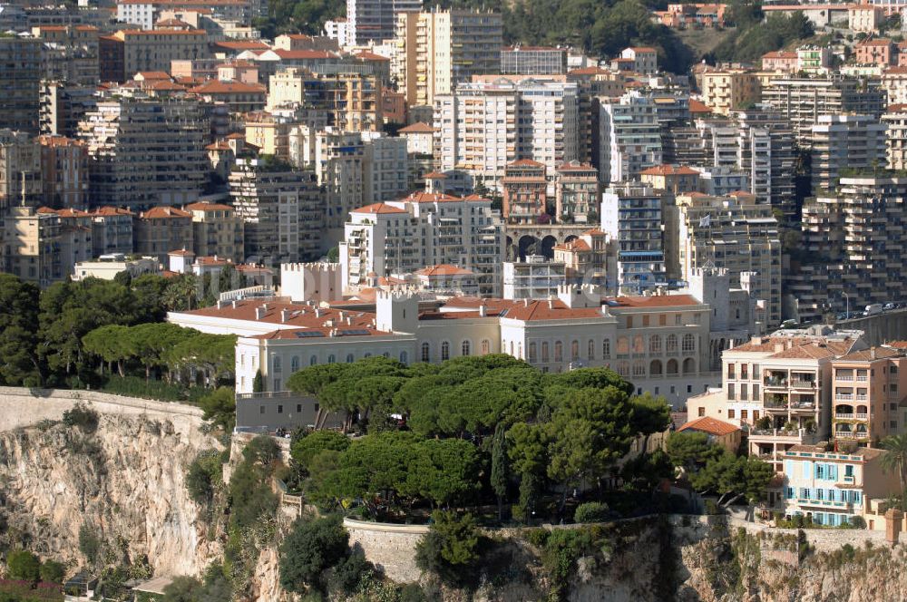 MONACO aus der Vogelperspektive: Das Fürstenschloss im Stadtteil Monaco-Ville in Monaco