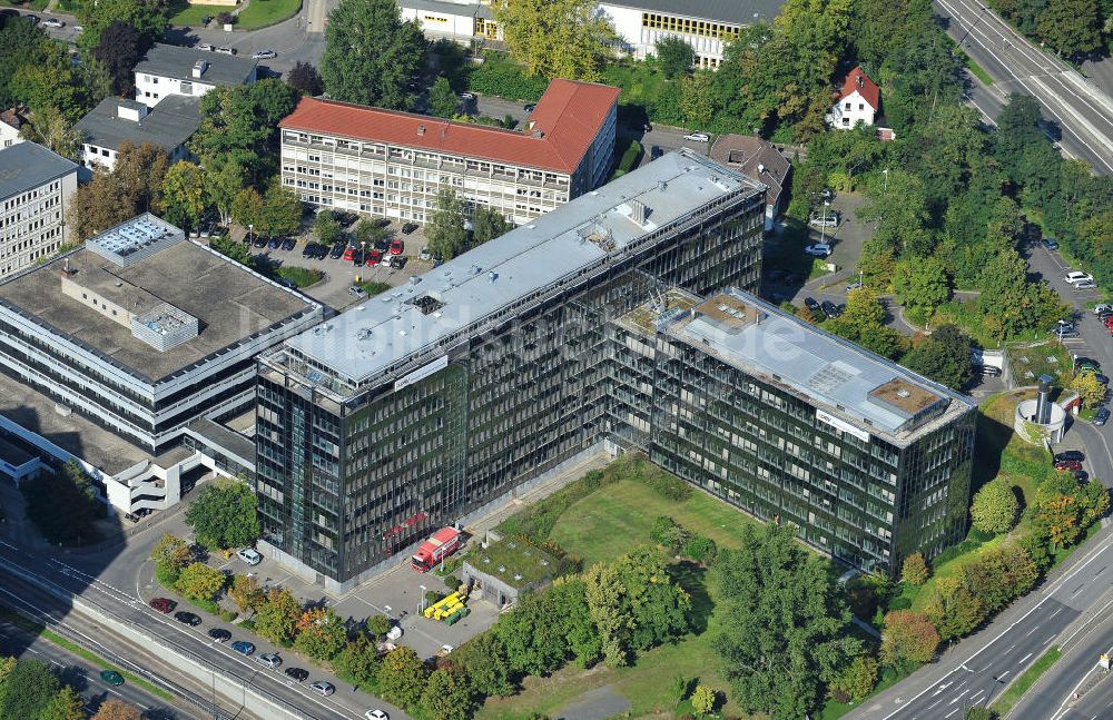 Luftbild Wiesbaden - Das Gebäude der Deutschen Beamtenversicherung DBV in der Frankfurter Straße in Wiesbaden