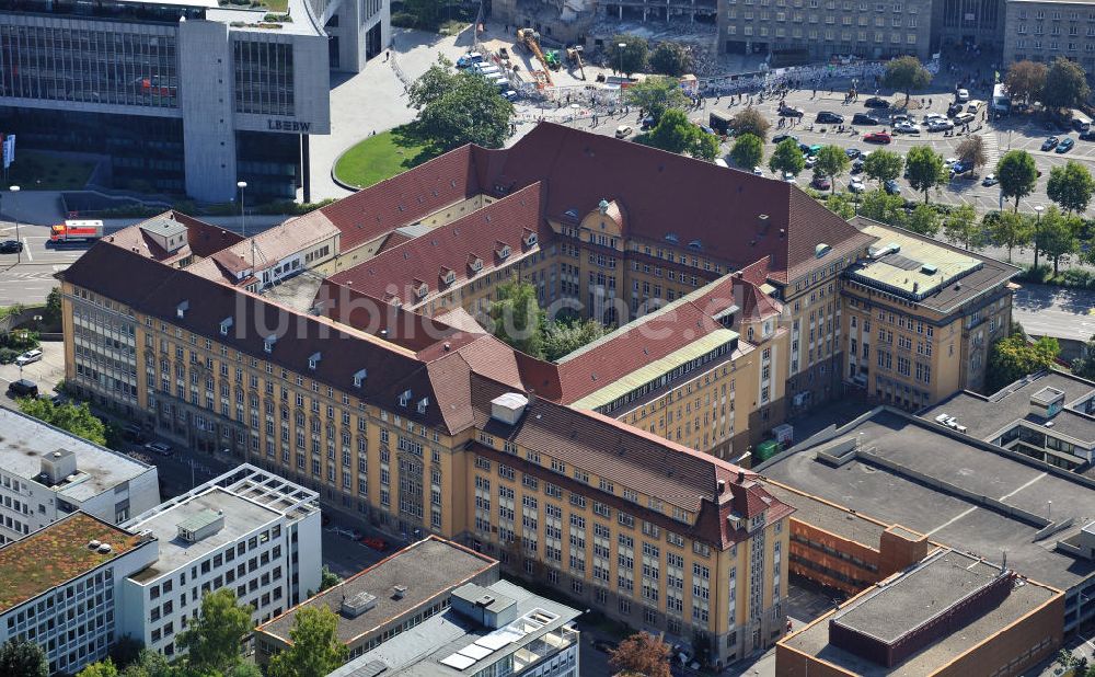 Luftbild Stuttgart - Das H7 Gebäude an der Heilbronner Straße Ecke Jägerstraße in Stuttgart