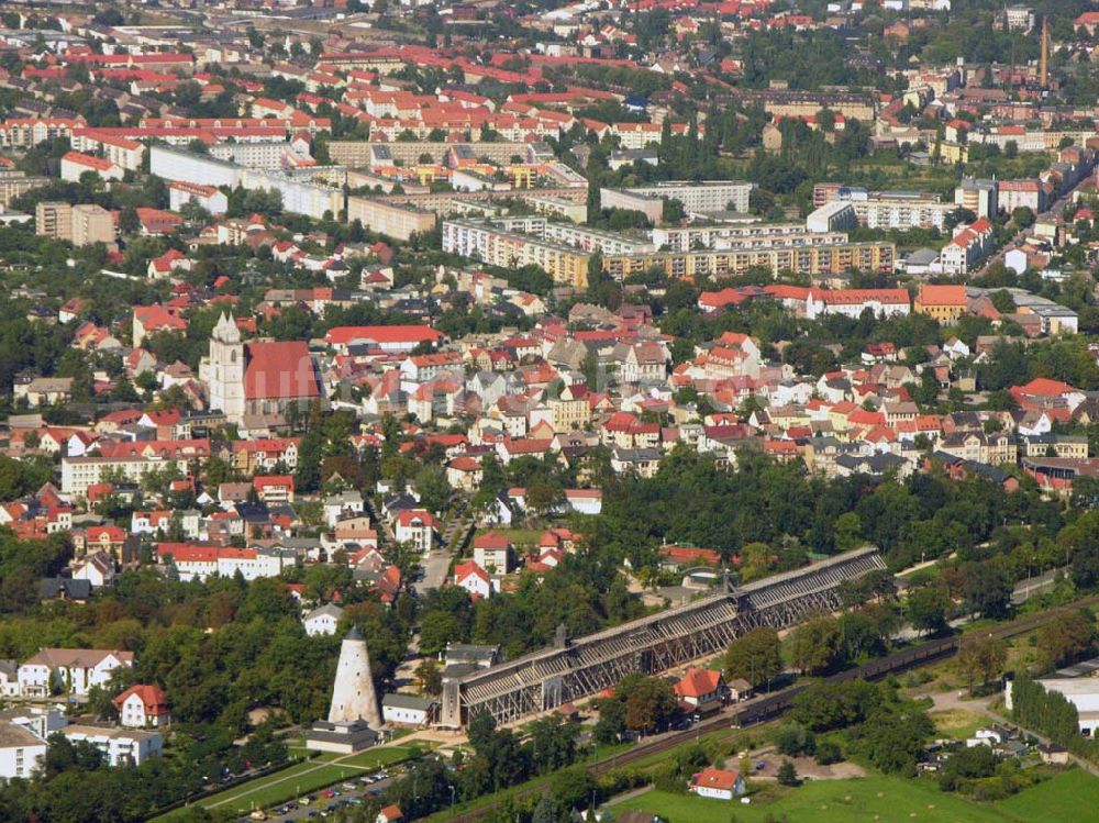 Schönebeck aus der Vogelperspektive: Das Gradierwerk Schönebeck in Sachsen-Anhalt