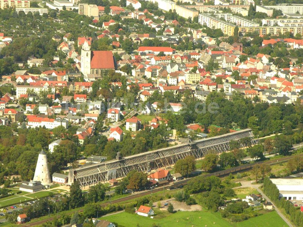 Luftbild Schönebeck - Das Gradierwerk Schönebeck in Sachsen-Anhalt