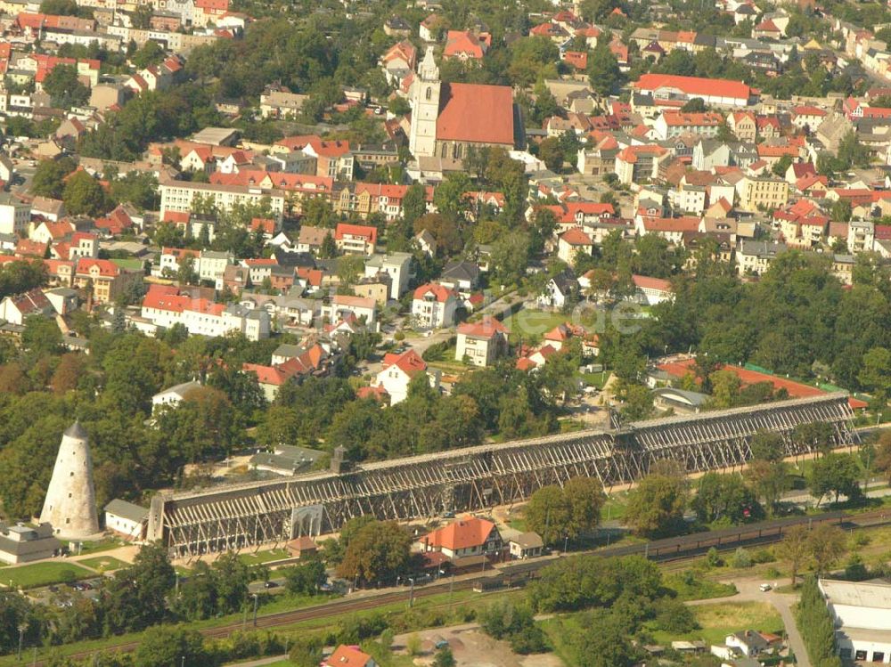 Luftaufnahme Schönebeck - Das Gradierwerk Schönebeck in Sachsen-Anhalt