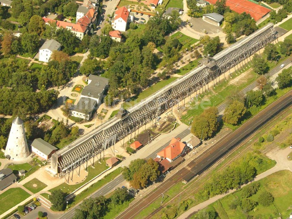 Schönebeck aus der Vogelperspektive: Das Gradierwerk Schönebeck in Sachsen-Anhalt