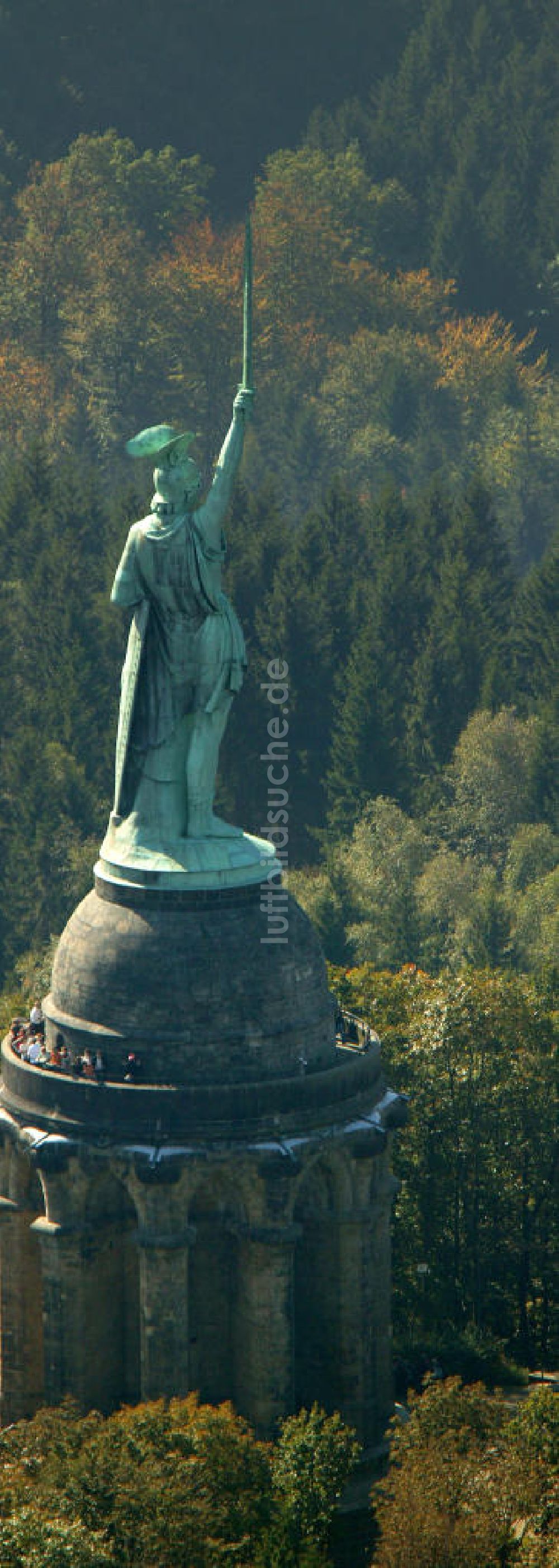 Detmold aus der Vogelperspektive: Das Hermannsdenkmal