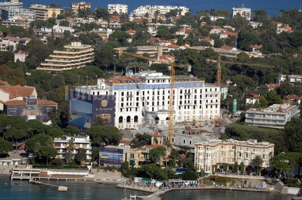 Luftaufnahme Antibes - Das Hotel Le Provencal im Stadtteil Juan-les-Pins von Antibes