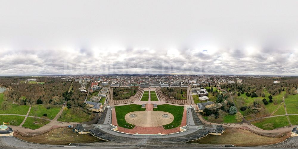 Karlsruhe aus der Vogelperspektive: Das Karlsruher Schloss in Karlsruhe im Bundesland Baden-Württemberg, Deutschland