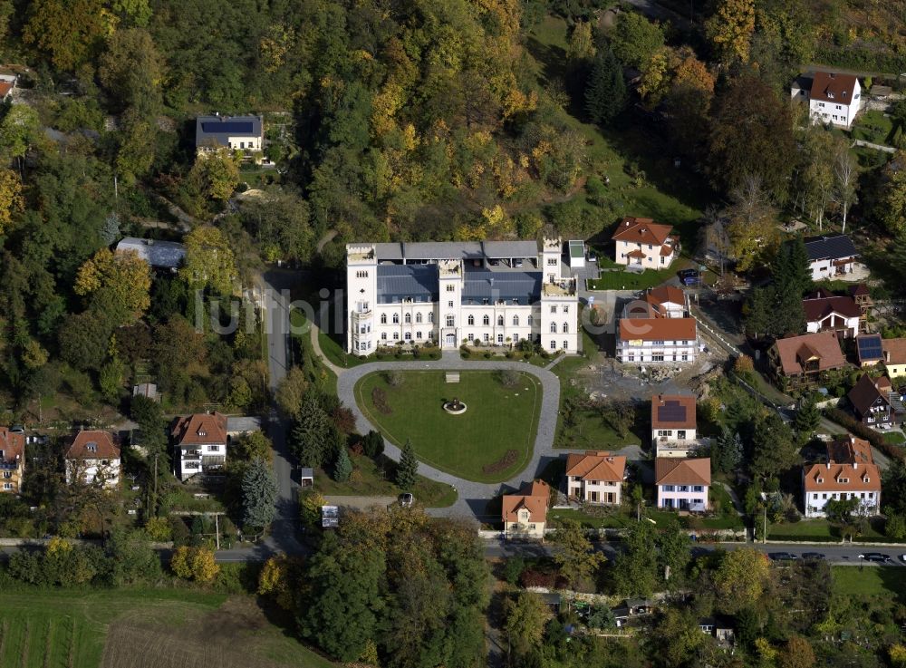 Dresden von oben - Das Keppschloss in Dresden im Bundesland Sachsen