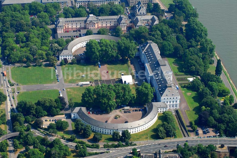 Koblenz von oben - Das Kurfürstliche Schloss in Koblenz