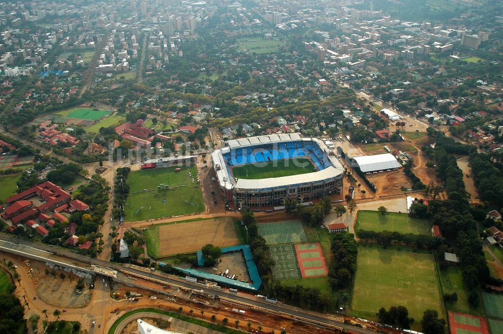 Pretoria aus der Vogelperspektive: Das Loftus Versfeld Stadion in Pretoria / Tshwane - View of the Loftus Versfeld Stadium in Pretoria / Tshwane in South Africa