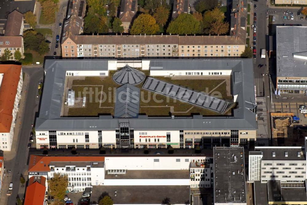 Luftaufnahme Neubrandenburg - Das Marktplatz-Center in Neubrandenburg