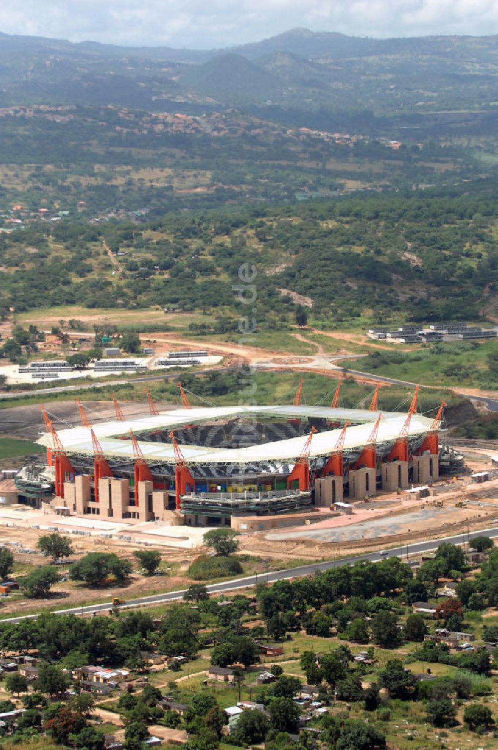 Luftaufnahme Nelspruit - Das Mbombela-Stadion in Nelspruit in Südafrika - View of the Mbombela-Stadion in Nelspruit in South Africa