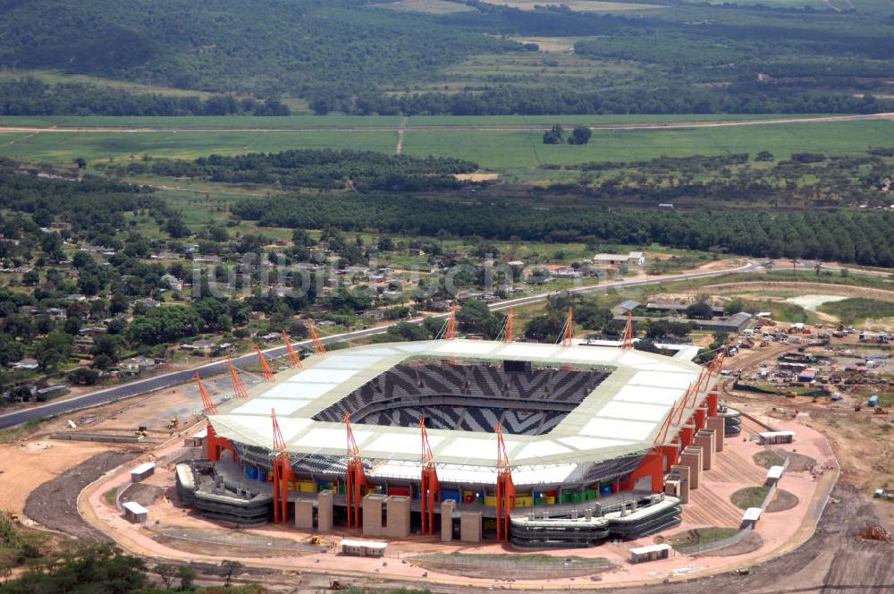 Nelspruit von oben - Das Mbombela-Stadion in Nelspruit in Südafrika - View of the Mbombela-Stadion in Nelspruit in South Africa