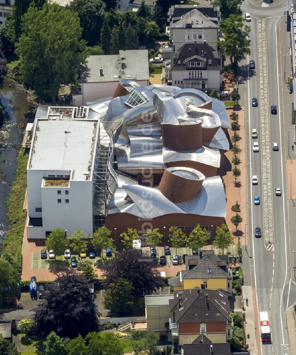 Herford von oben - Das Museum MARTa Herford im Bundesland Nordrhein-Westfalen