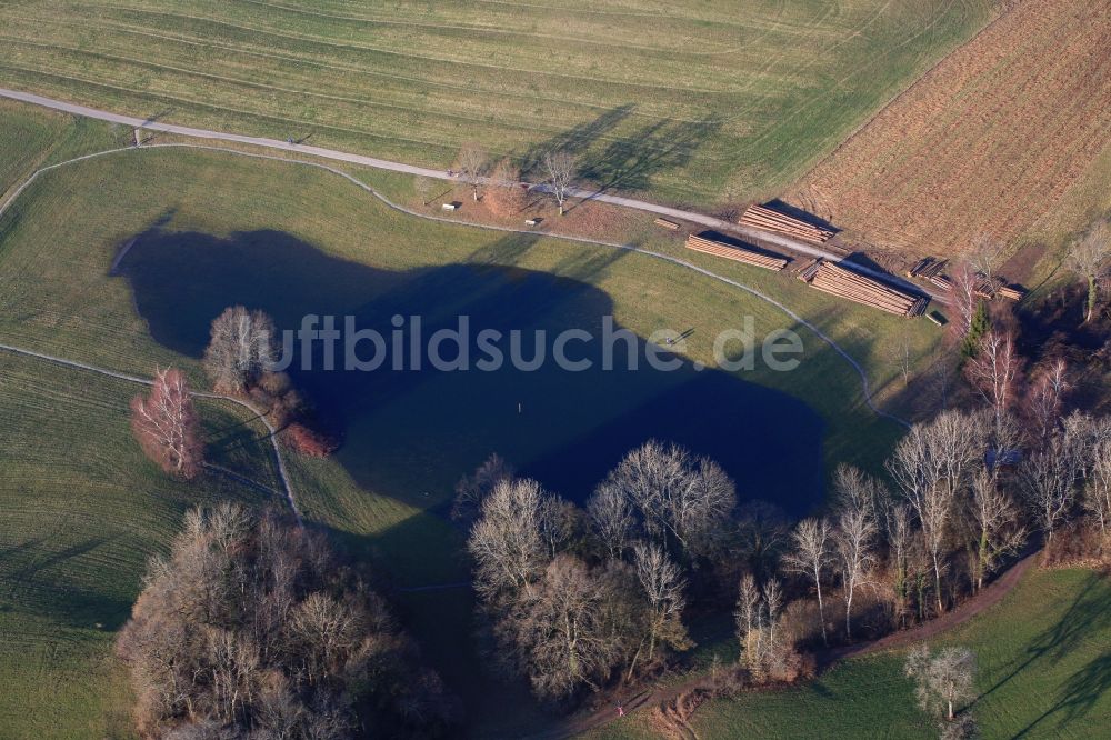 Luftaufnahme Schopfheim - Das Naturdenkmal Eichener See in der Karstlandschaft des Dinkelberg bei Schopfheim im Bundesland Baden-Württemberg