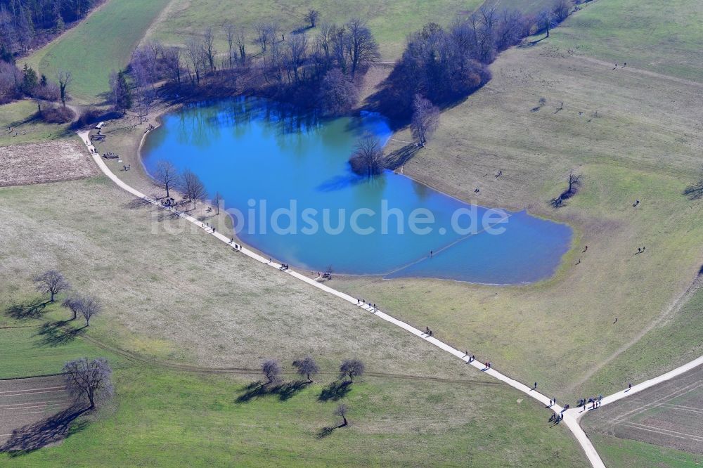 Luftbild Schopfheim - Das Naturdenkmal Eichener See in der Karstlandschaft des Dinkelberg bei Schopfheim im Bundesland Baden-Württemberg