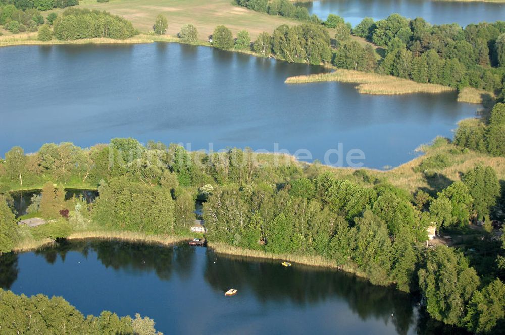 Luftaufnahme Burgwall - Das Naturschutzgebiet Tonstichlandschaft bei Burgwall