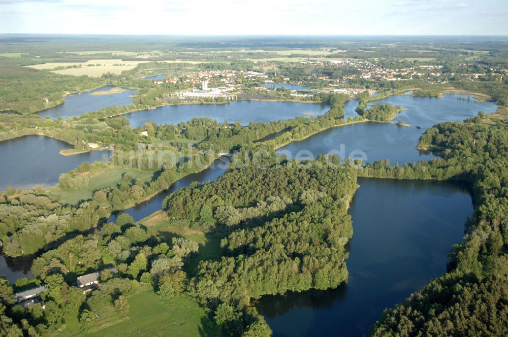 Luftaufnahme Burgwall - Das Naturschutzgebiet Tonstichlandschaft bei Burgwall