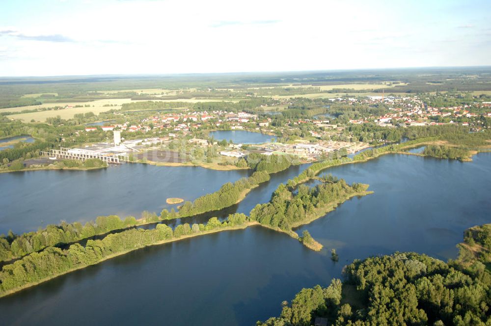 Luftbild Burgwall - Das Naturschutzgebiet Tonstichlandschaft bei Burgwall