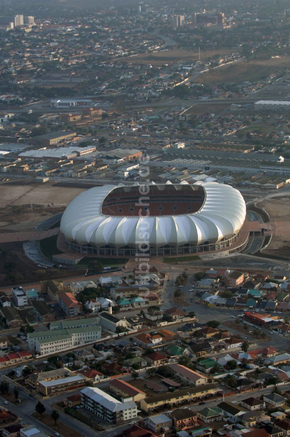 Port Elizabeth von oben - Das Nelson-Mandela-Bay-Stadion - View of the Nelson-Mandela-Bay-Stadium in Port Elizabeth in South Africa