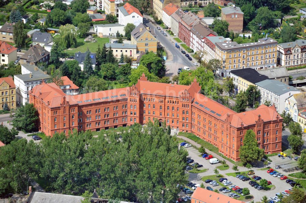 Luftaufnahme Wittenberg - Das Neue Rathaus in der ehemaligen Kavalierkaserne in Wittenberg in Sachsen-Anhalt