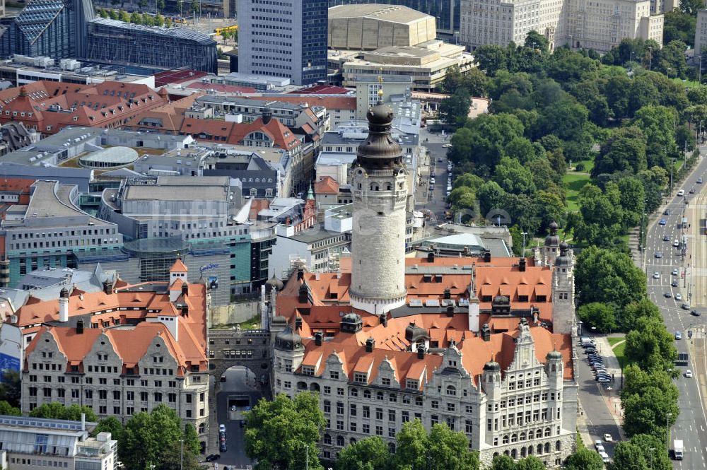 Luftbild Leipzig - Das Neue Rathaus in Leipzig, Sachsen