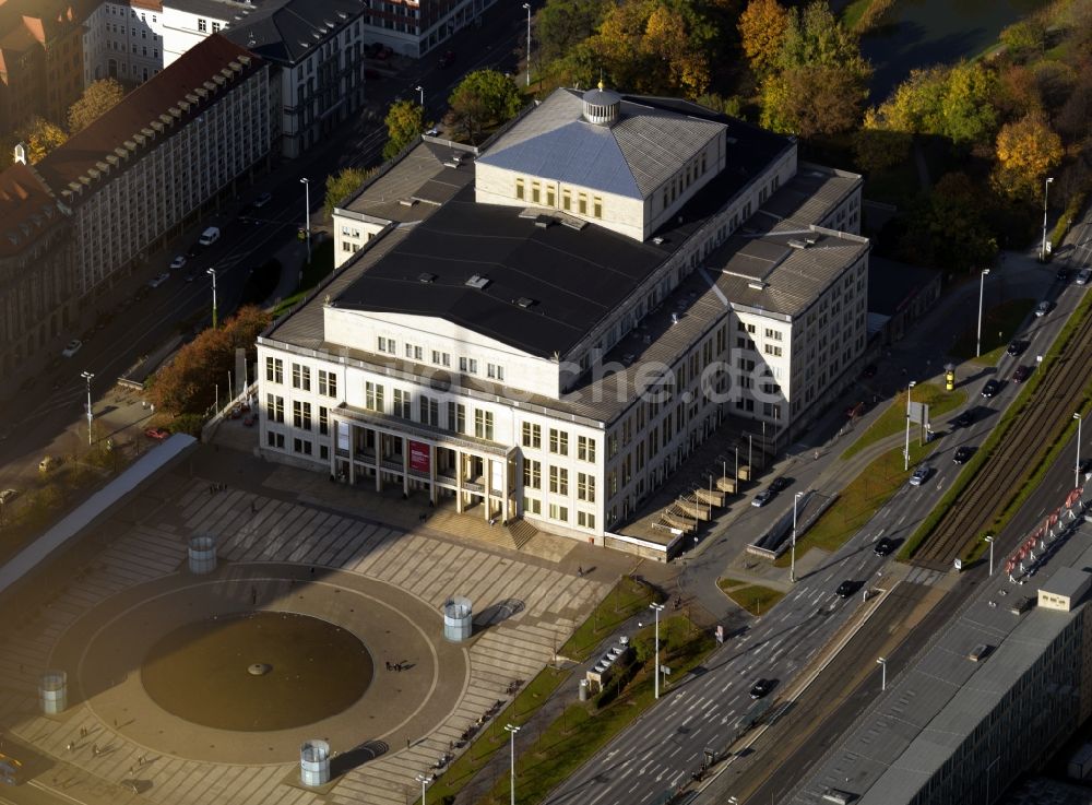 Luftaufnahme Leipzig - Das Opernhaus in Leipzig im Bundesland Sachsen