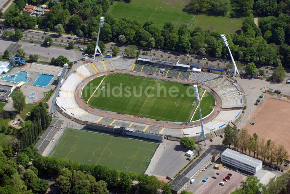 Dresden aus der Vogelperspektive: Das Rudolf-Harbig-Stadion in Dresden