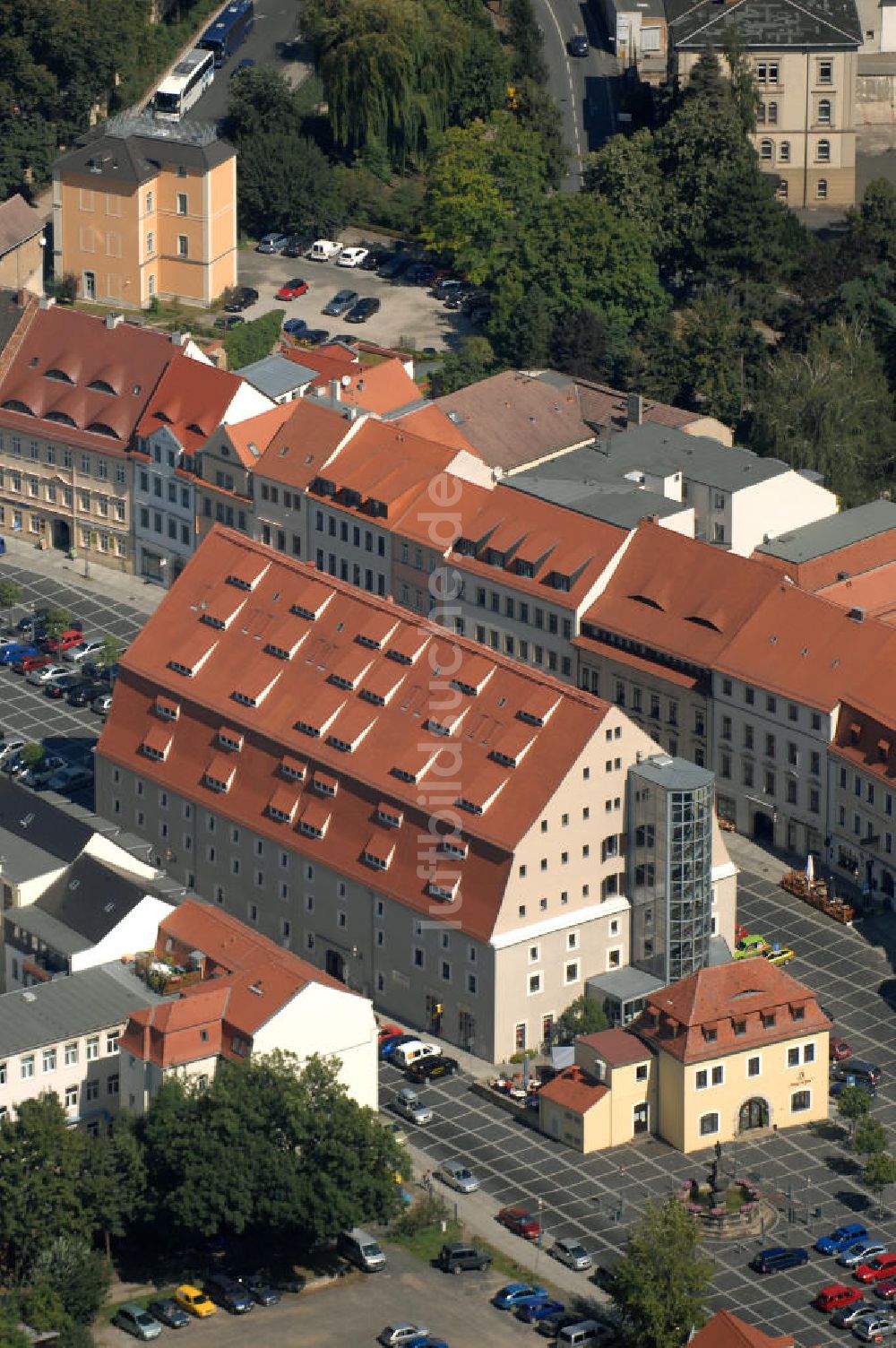 Zittau von oben - Das Salzhaus in Zittau