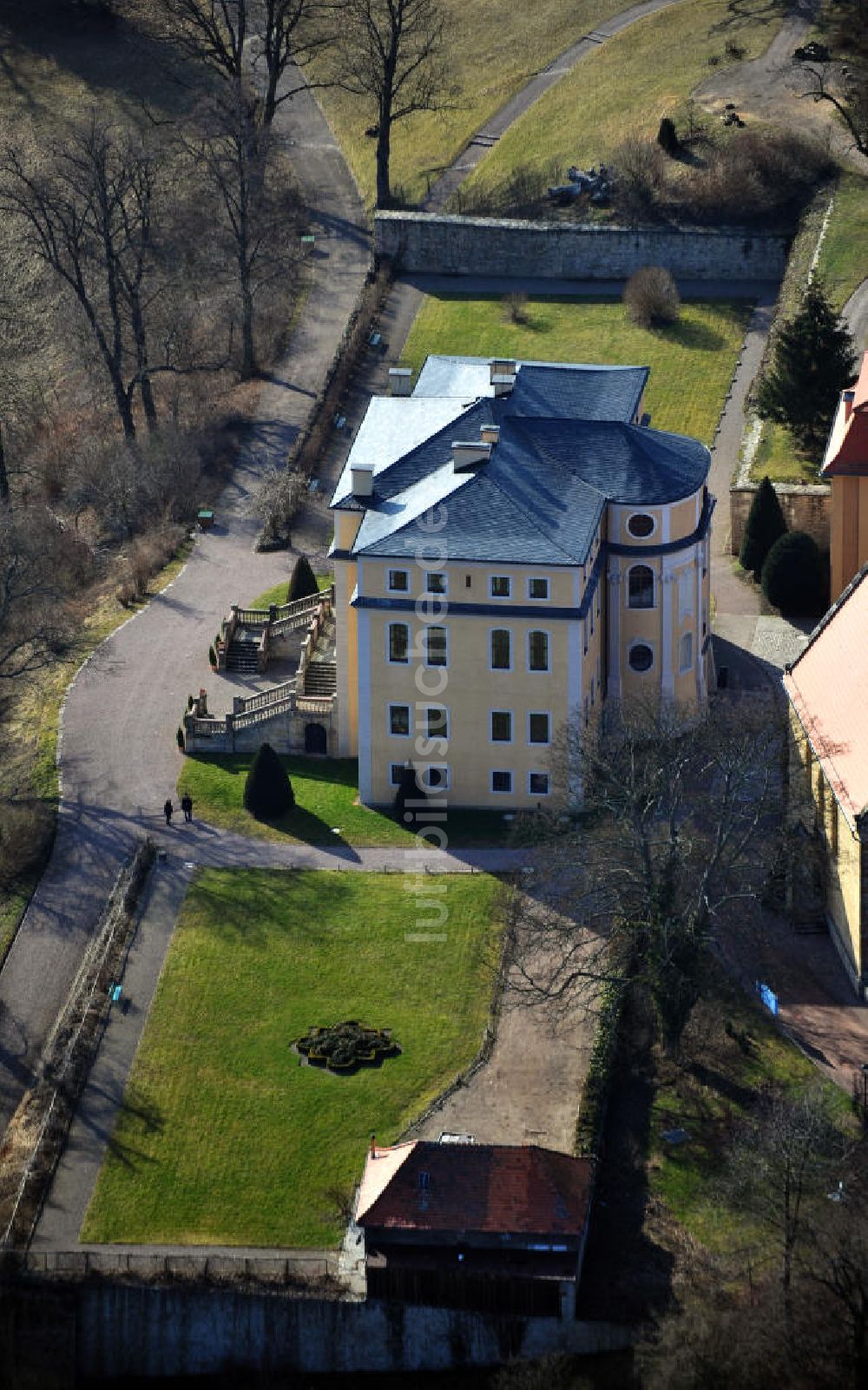 Luftaufnahme Ettersburg - Das Schloss Ettersburg auf dem Ettersberg in Thüringen