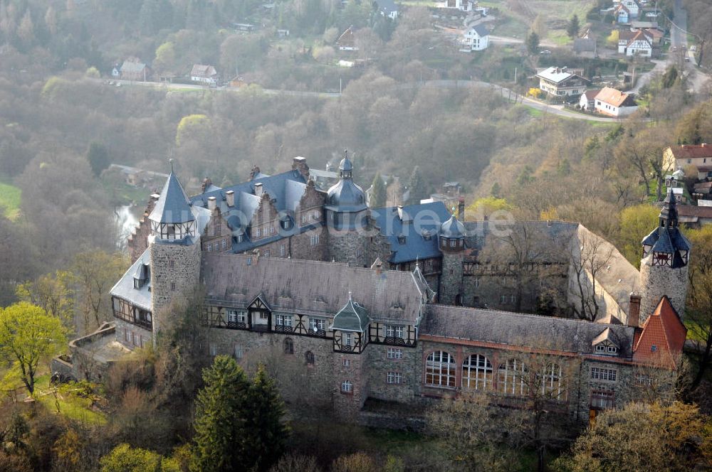 Luftbild MANSFELD - Das Schloss Rammelburg im Ortsteil Rammelburg von Mansfeld