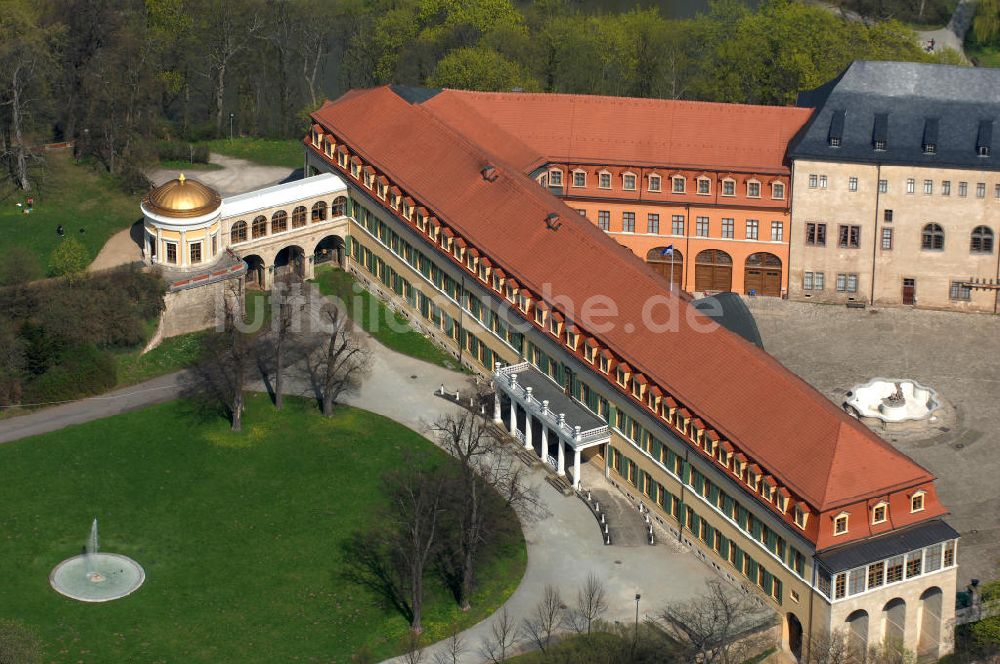 Sonderhausen von oben - Das Schloss Sondershausen mit dem Schlossmuseum