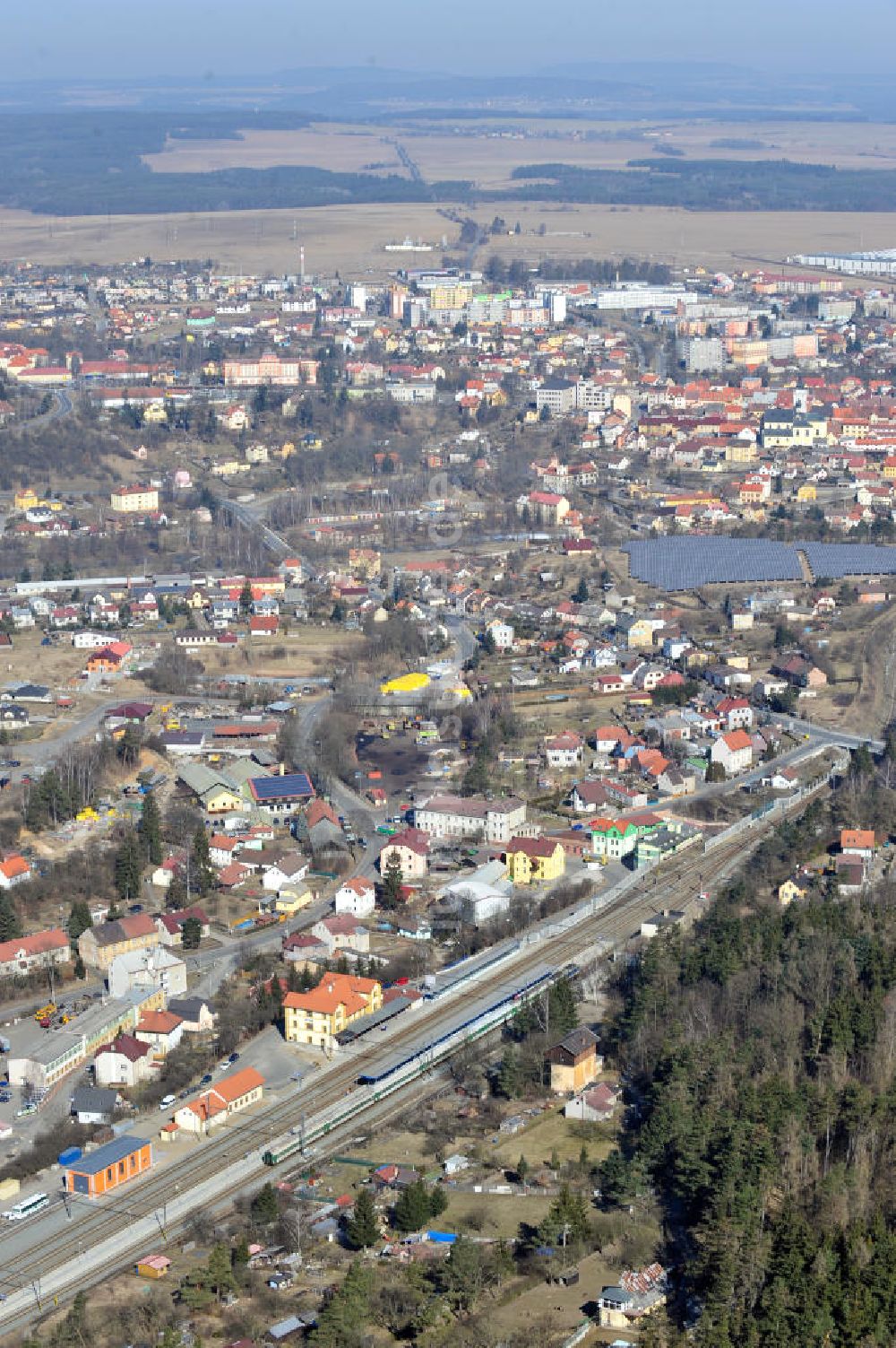 Luftaufnahme STRIBRO - Das Solarfeld in Stribro bei Pilsen