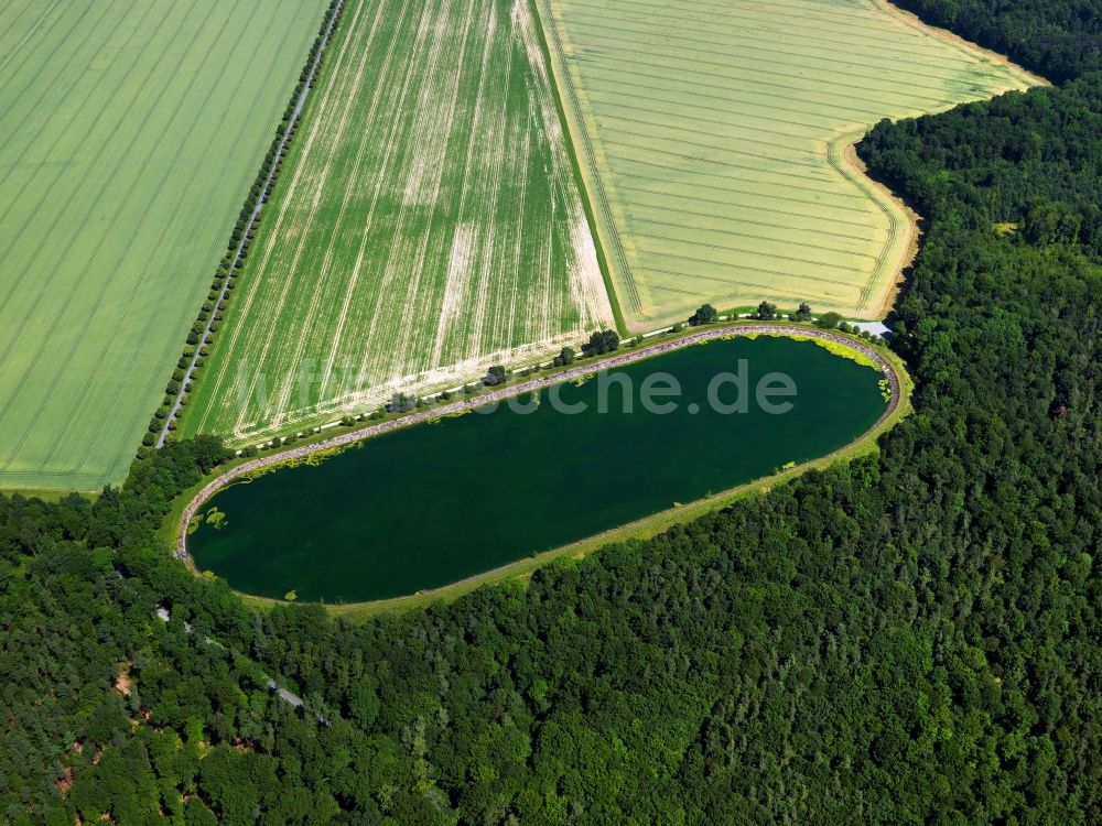 Tübingen von oben - Das Speicherbecken im Stadtteil Pfrondorf in Tübingen im Bundesland Baden-Württemberg