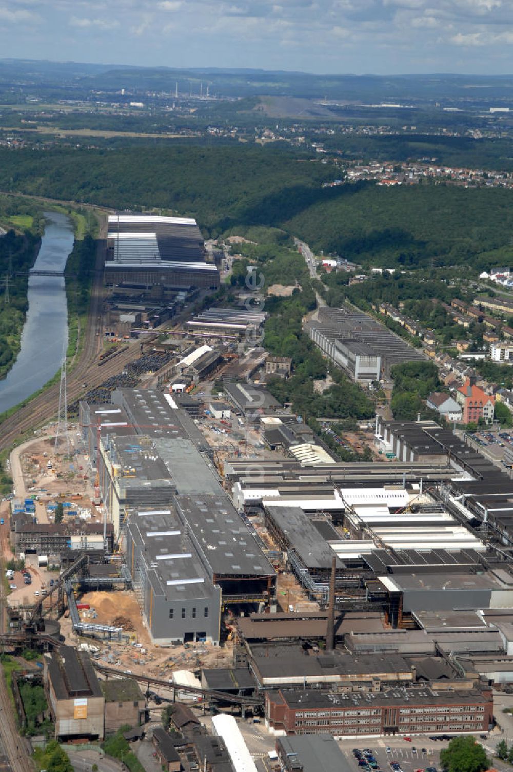 Völklingen aus der Vogelperspektive: Das Stahlwerk der Saarstahl AG in Völklingen