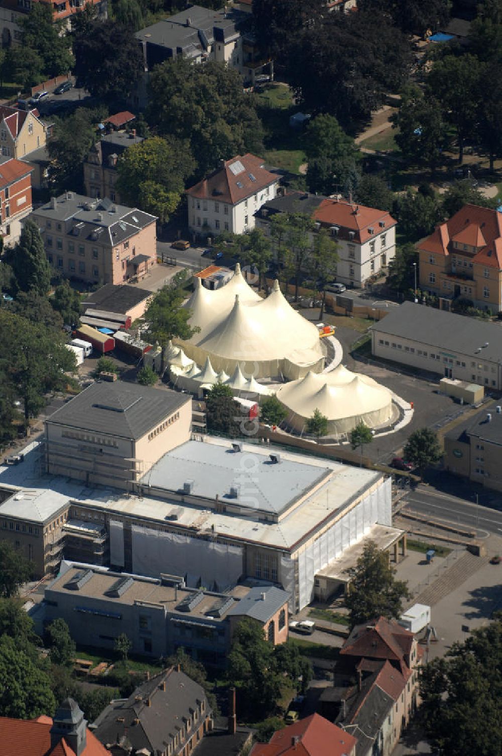 Zittau von oben - Das Theater Zittau