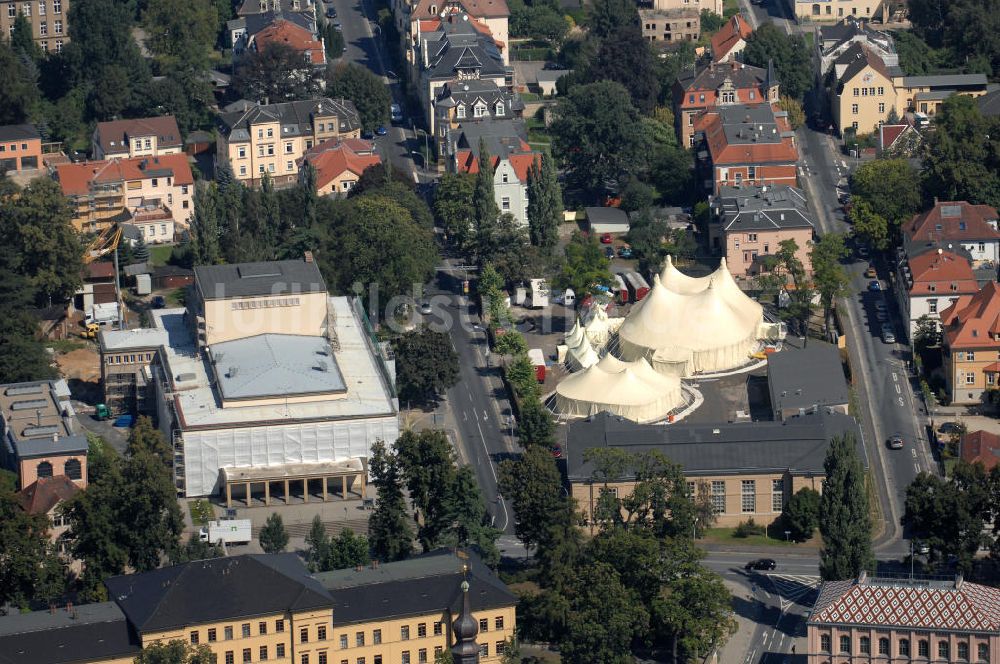 Luftbild Zittau - Das Theater Zittau