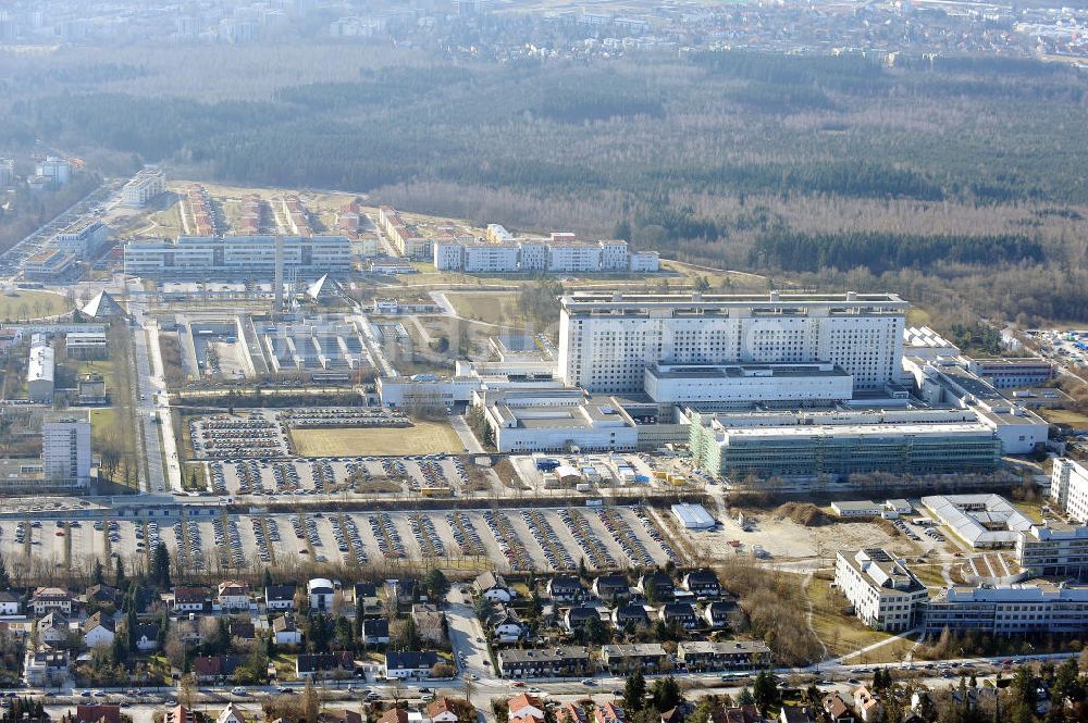 München-Großhadern aus der Vogelperspektive: Das Universitätsklinikum Großhadern der Universität München in München-Großhadern